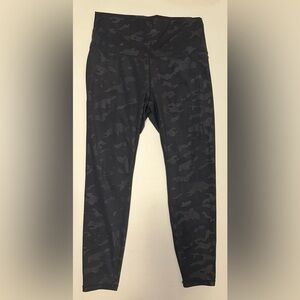 Zyia Active Leggings Women’s Size 6-8 Gray‎ Camo Pull On Stretch Workout Gym